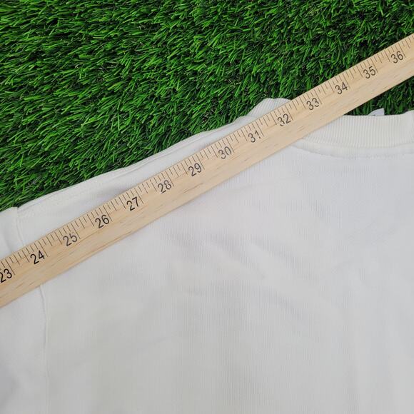 Adidas Zip Jacket Large 23x24 White Embroidered Trefoil Logo - Picture 3 of 16